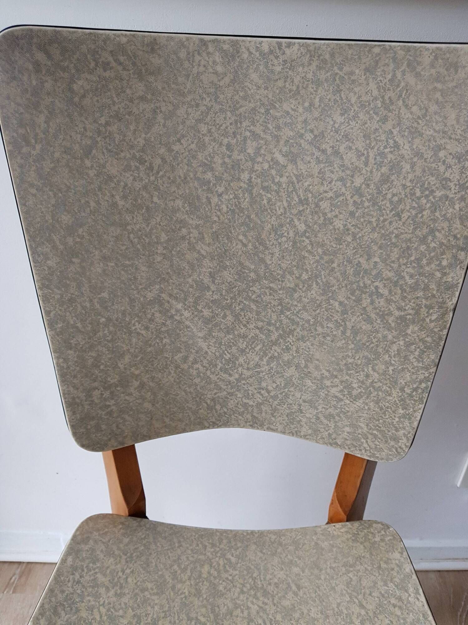 Pair of vintage Scandinavian-style skai chairs