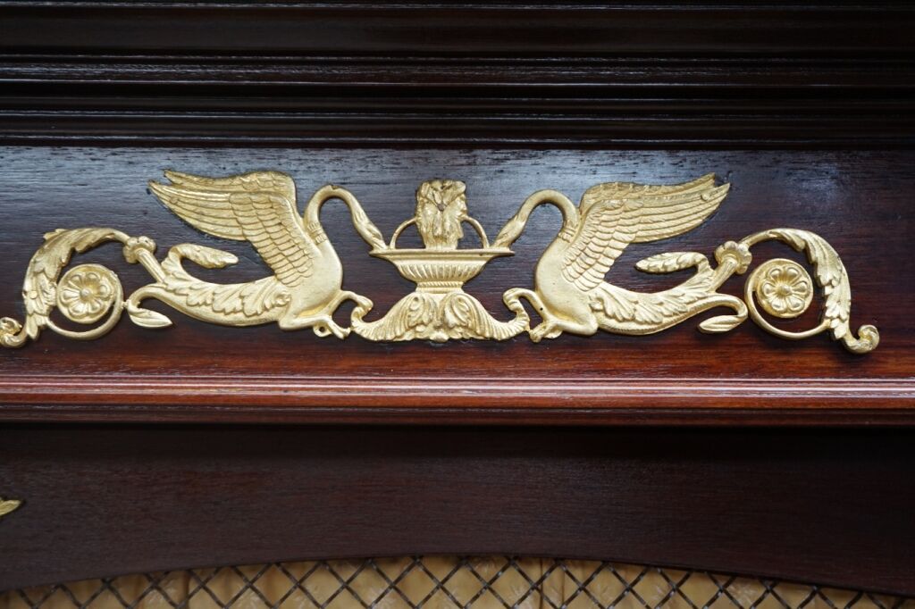 Empire-style mahogany bookcase