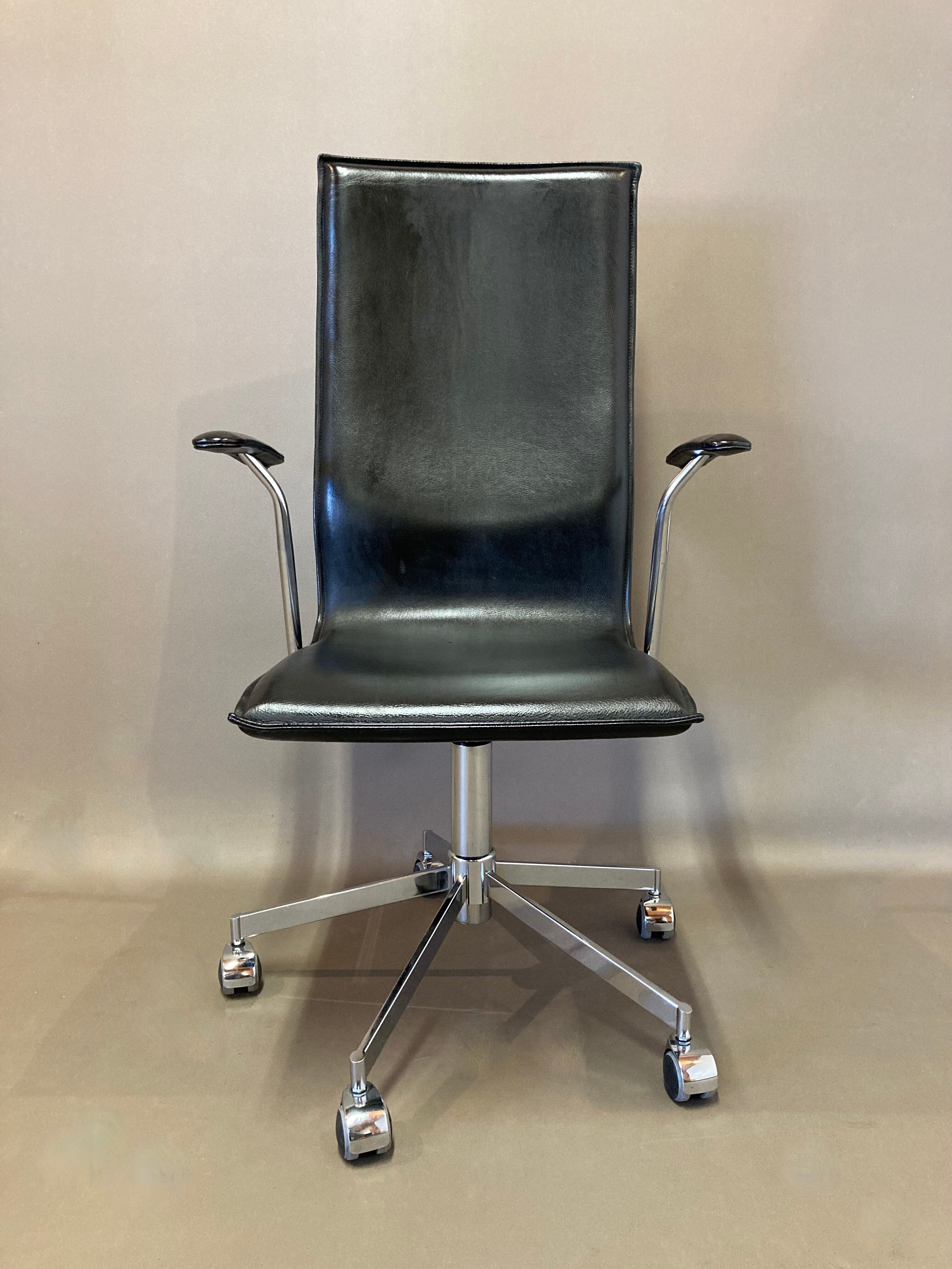 Leather office chair "bent krogh"
