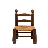 Pair of straw chairs, 1940s