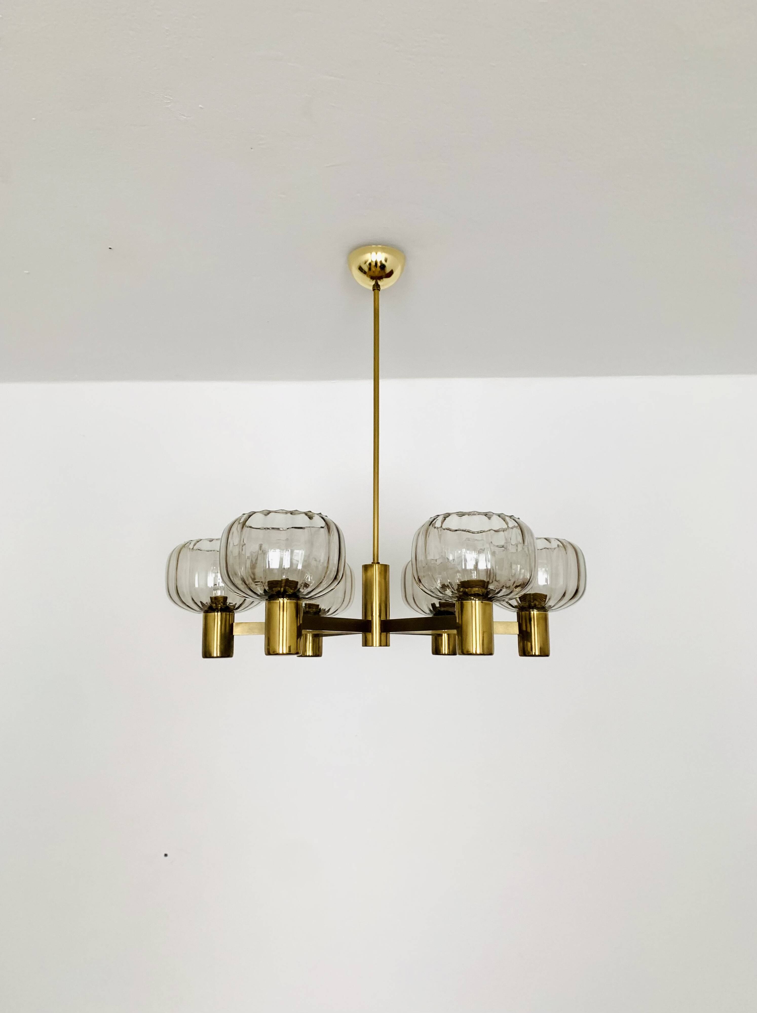 Lustre en verre fumé