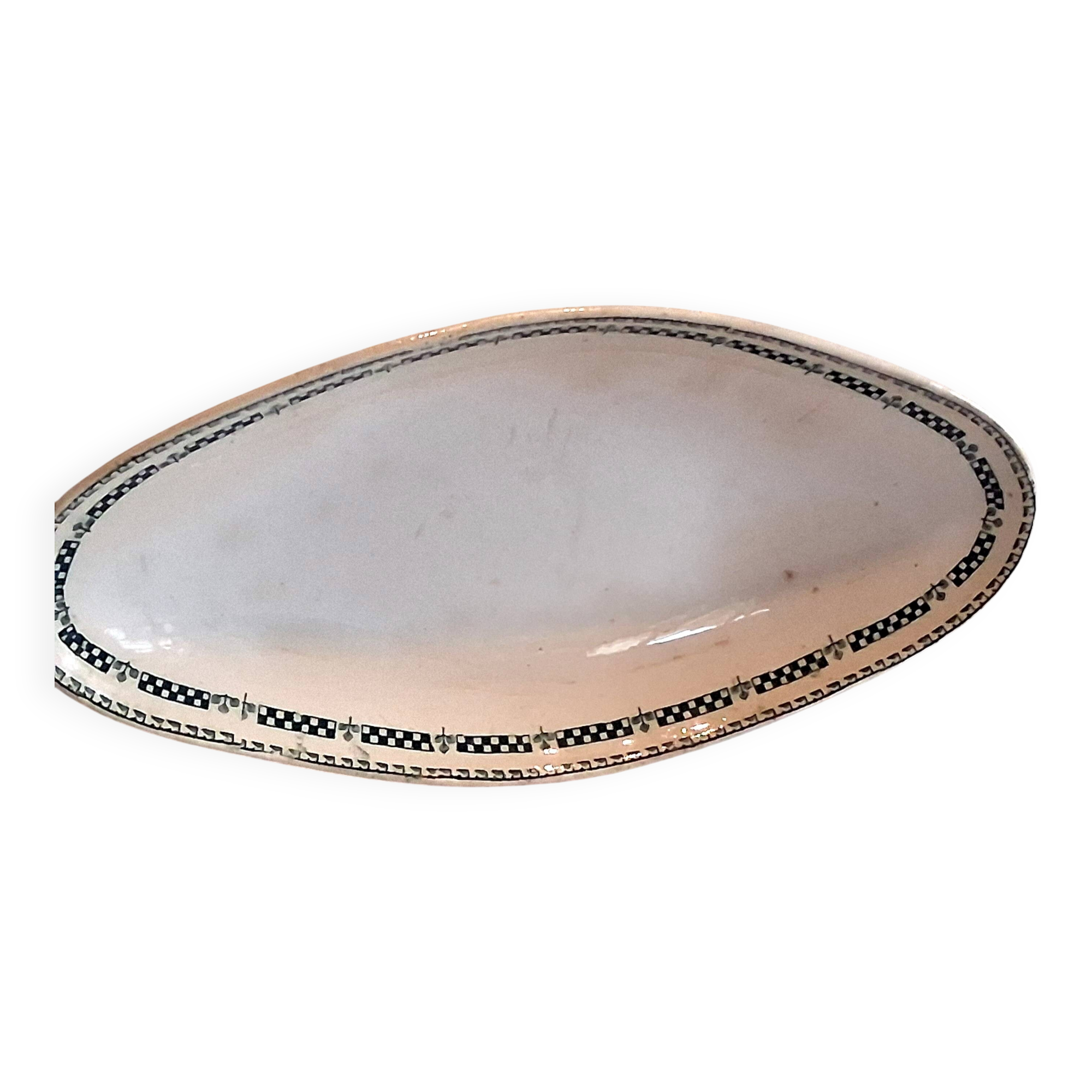 Old ironstone platter from Gien in good condition.