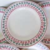 6 vintage flat plates from Céranord St Amand