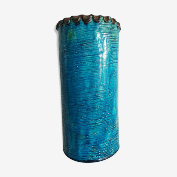 Triki's blue glaze roller vase