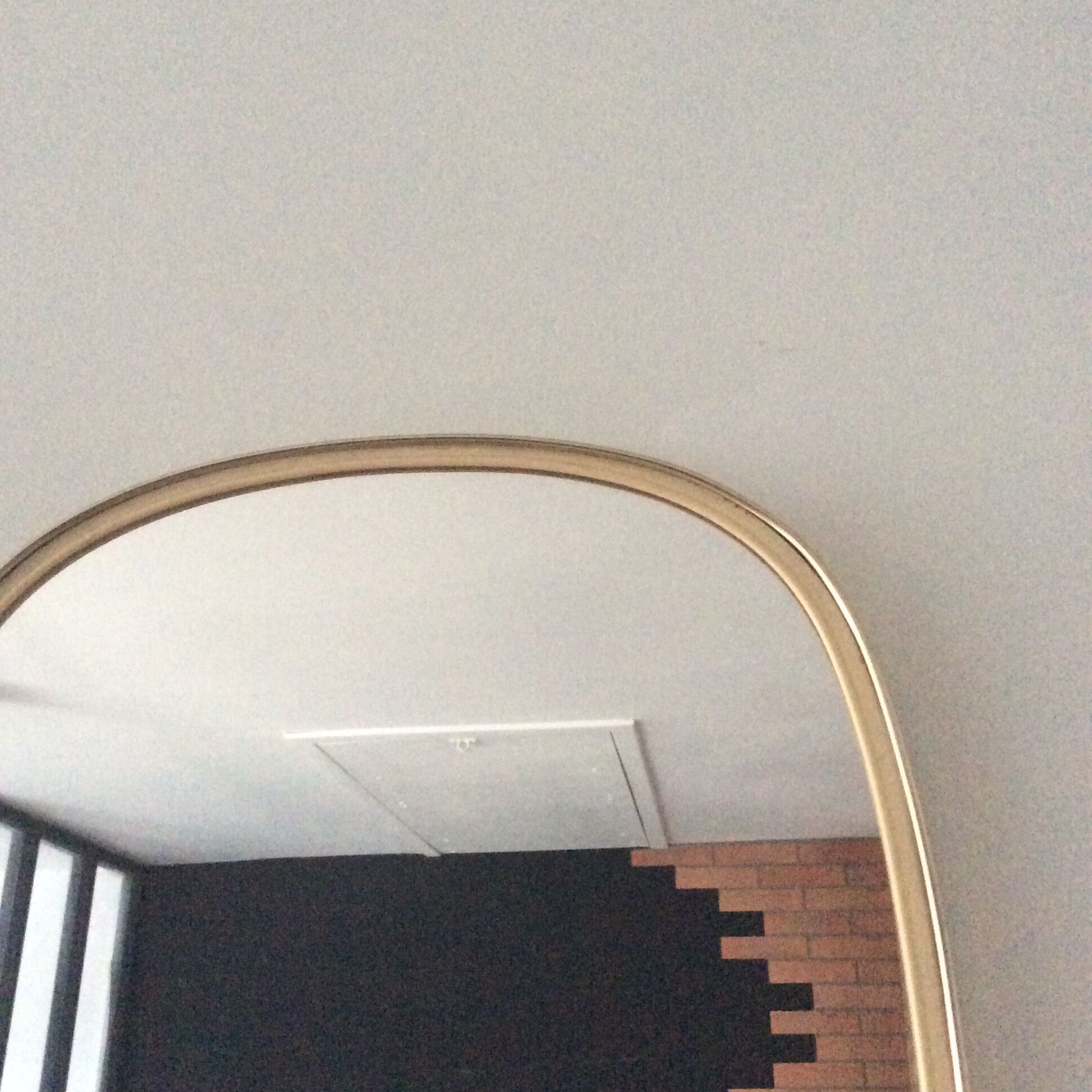 Large asymmetrical mirror 60s free shape 78x30cm