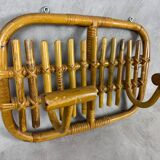 60s Rattan Coat Rack Italy Olaf Von Bohr Style