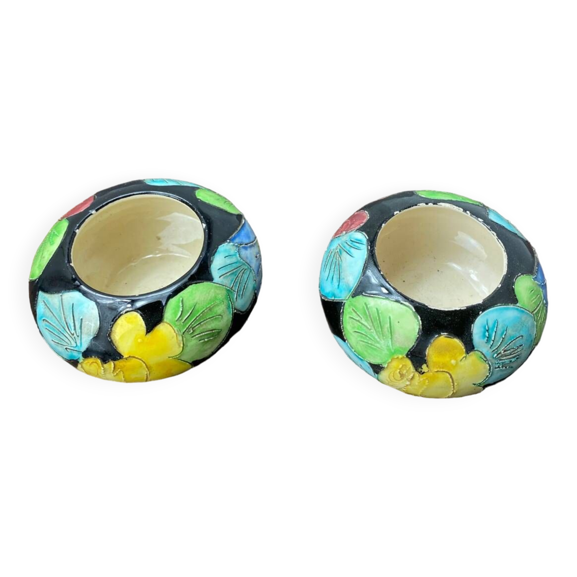 Vallauris ceramic candle holders