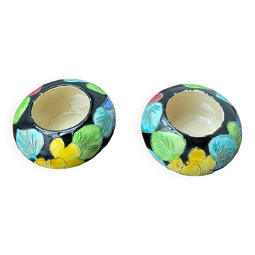 Vallauris ceramic candle holders