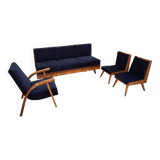 Sofa, lounge chair, two "light" armchairs, designer Lejkowski Leśniewski, 1
