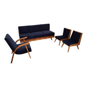 Canapé, chaise longue, deux fauteuils « légers », designer Lejkowski Leśniewski, 1