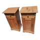 Pair of moulded light wood bedside tables.