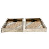 Hollywood regency set of 2 trays / vide poche, Tommaso Barbi Italy 1970s