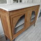 Buffet, art deco serving in oak, pearl gray patinated pine top