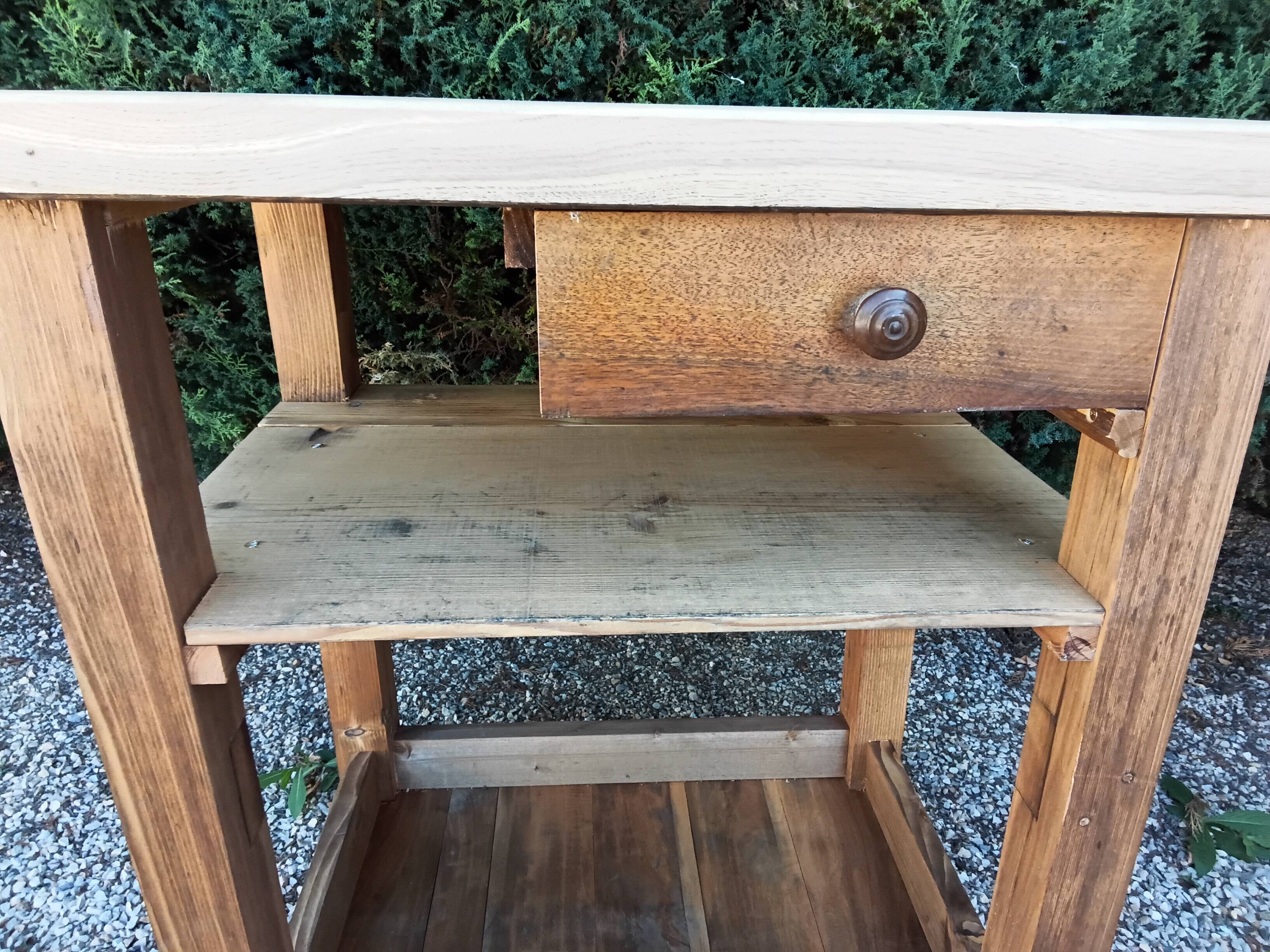 Solid wood table