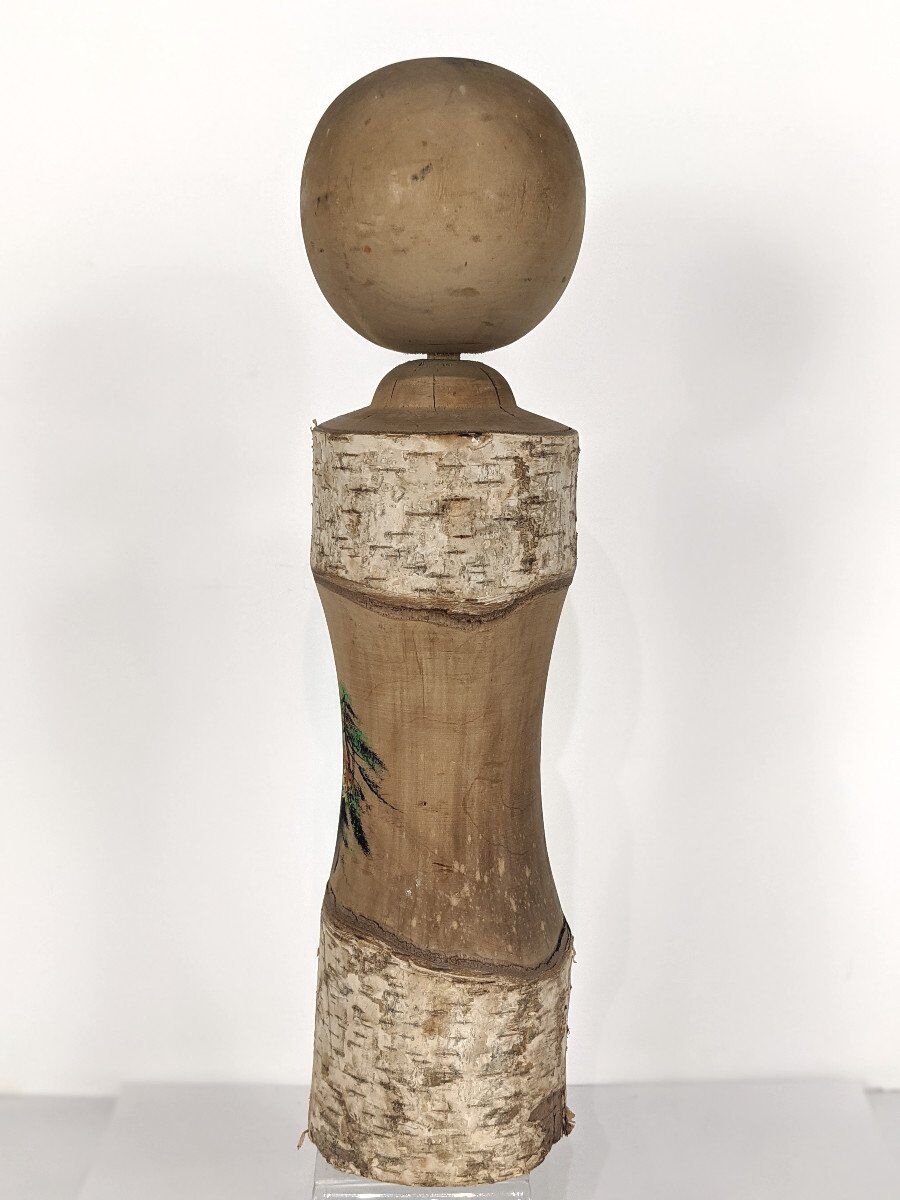 Kokeshi - omiyage "souvenir" - décor mount fuji - japan 1950-60