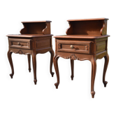 Deux chevets/tables de nuit en chêne