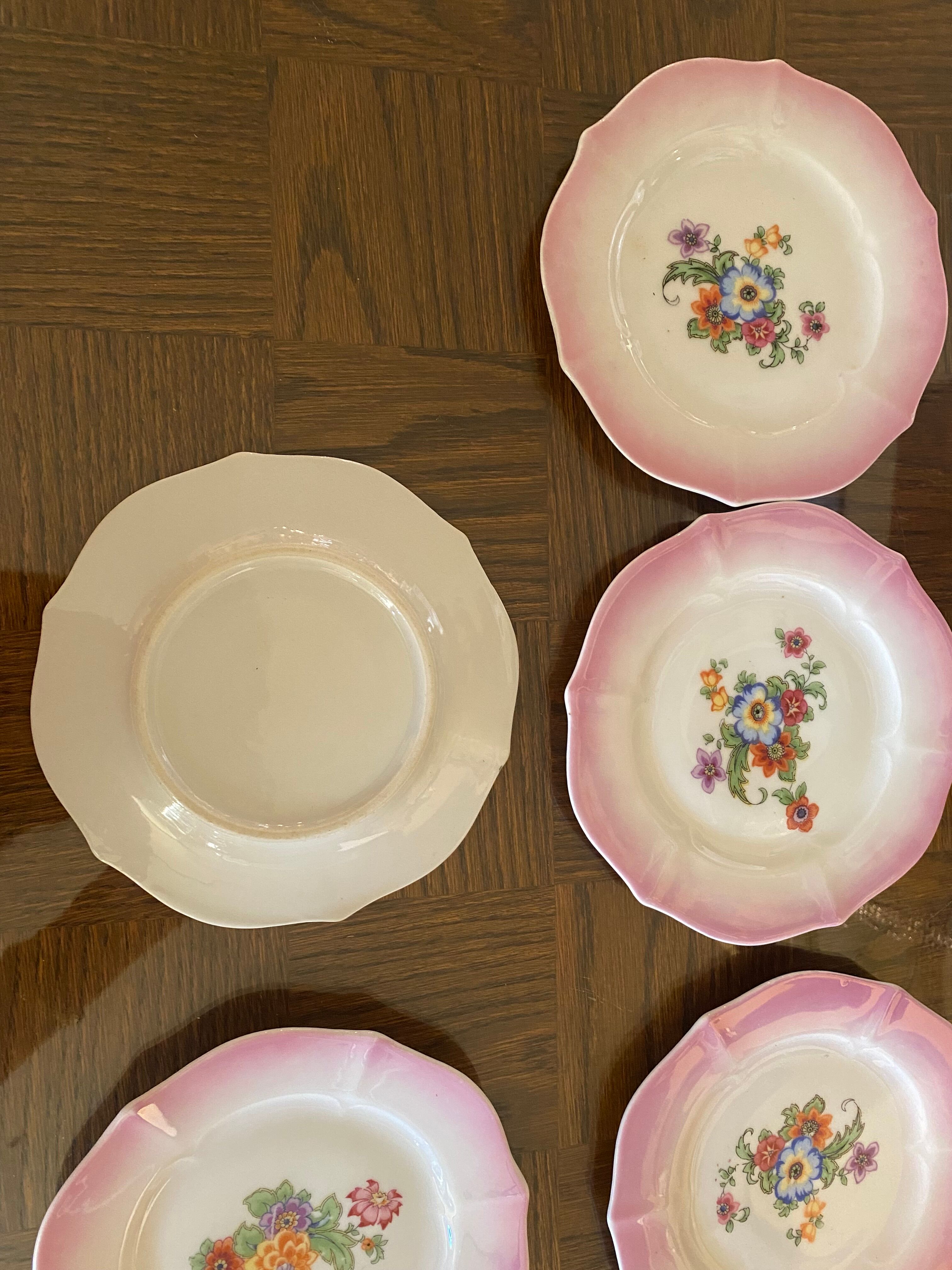 Series of vintage dessert plates