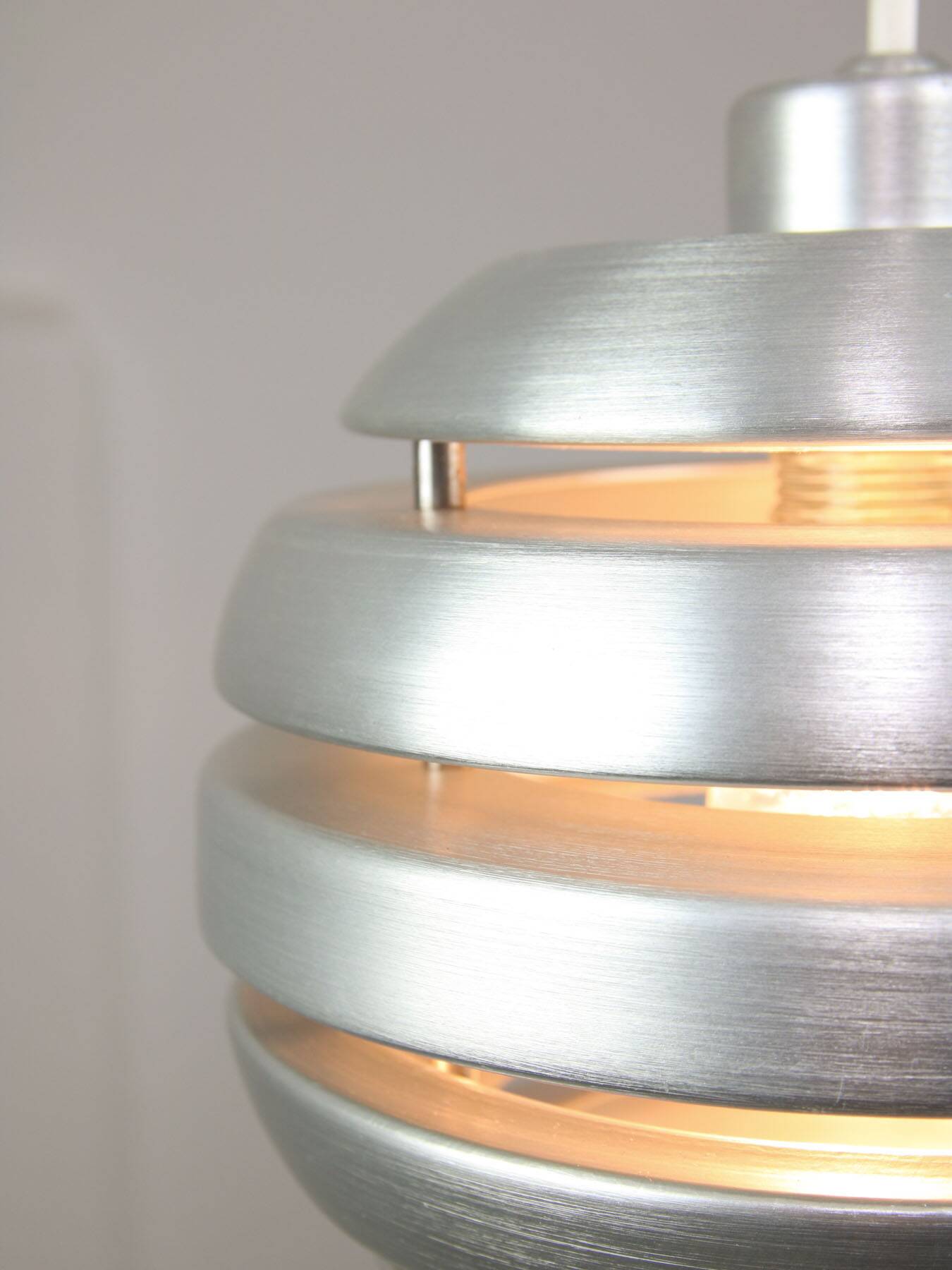 Vintage Italian Aluminum Beehive Pendant Lamp, 80s