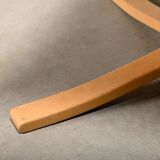 Sigurd Ressell Falcon Chair with Ottoman in brown leather for Vatne Møbler
