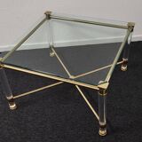 Hollywood Regency gold and perspex side or small coffee table
