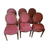 6 chaises médaillon