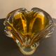 Murano orange-yellow glass ashtray 1960
