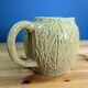 Pitcher Jug Antique Ceramic Barbotine Bresse Style Signed L Green Floral