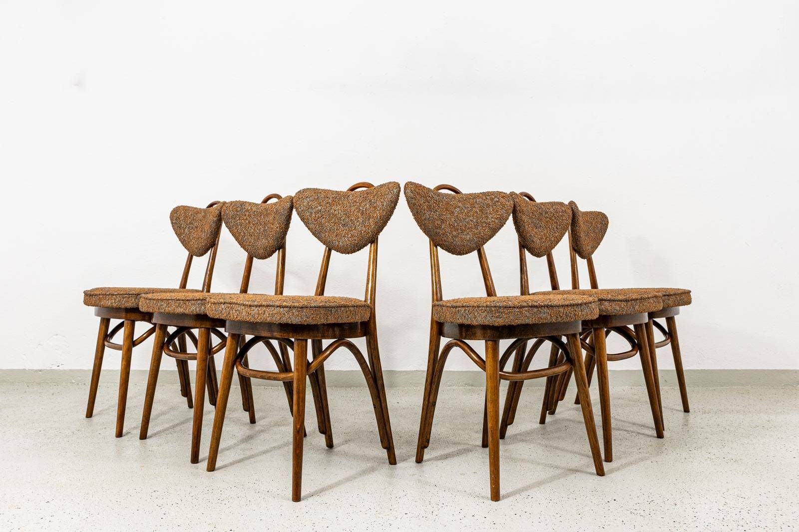 Dining Chairs, No 124 By H & J Kurmanowicz, Poland, 1950’S, Set of 6
