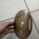 Lustre 3 boules verre fumé 70's