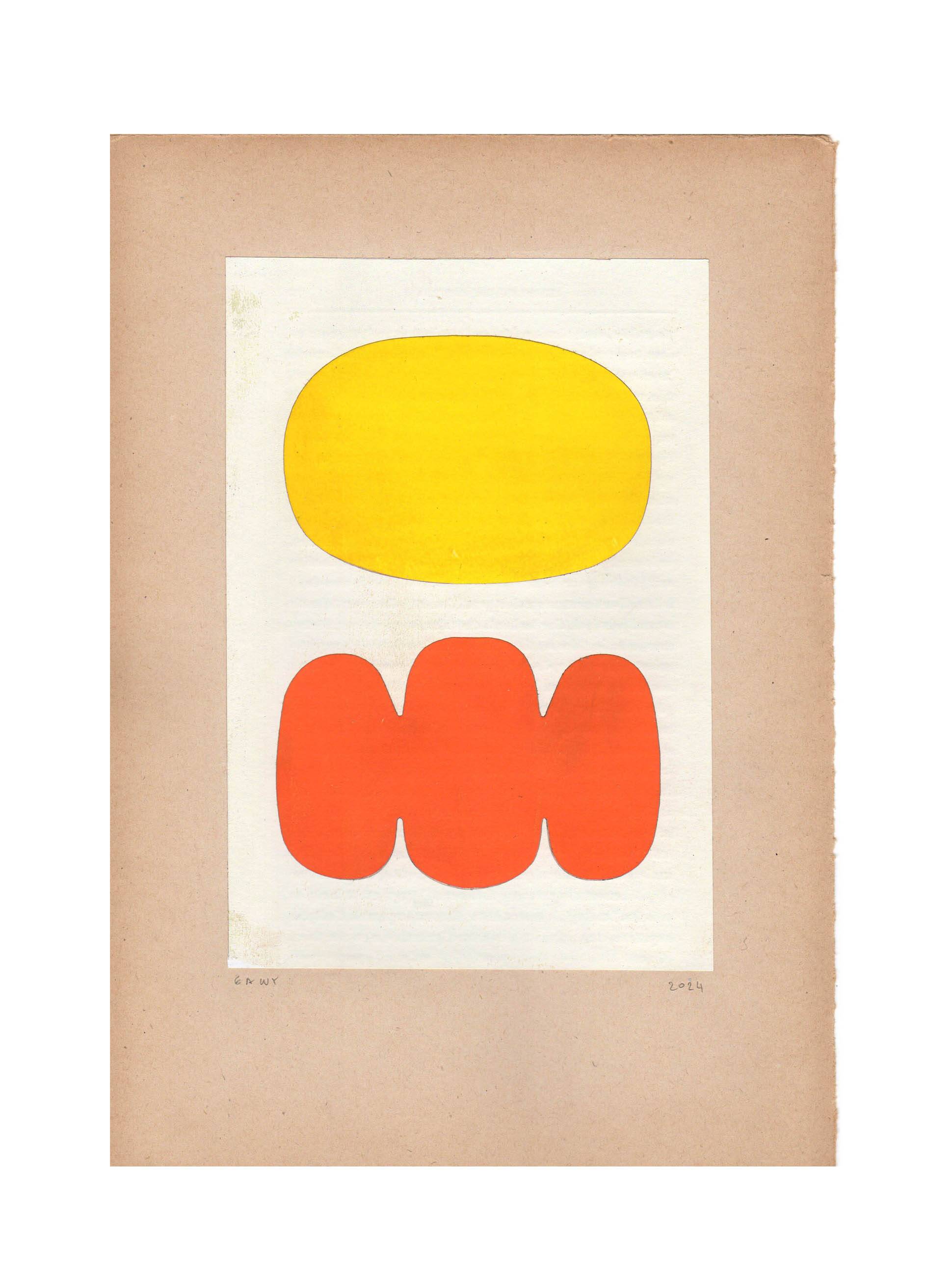 Abstract collage - luna - h803 - signed Eawy