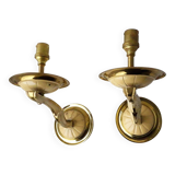 Pair of bronze wall lights