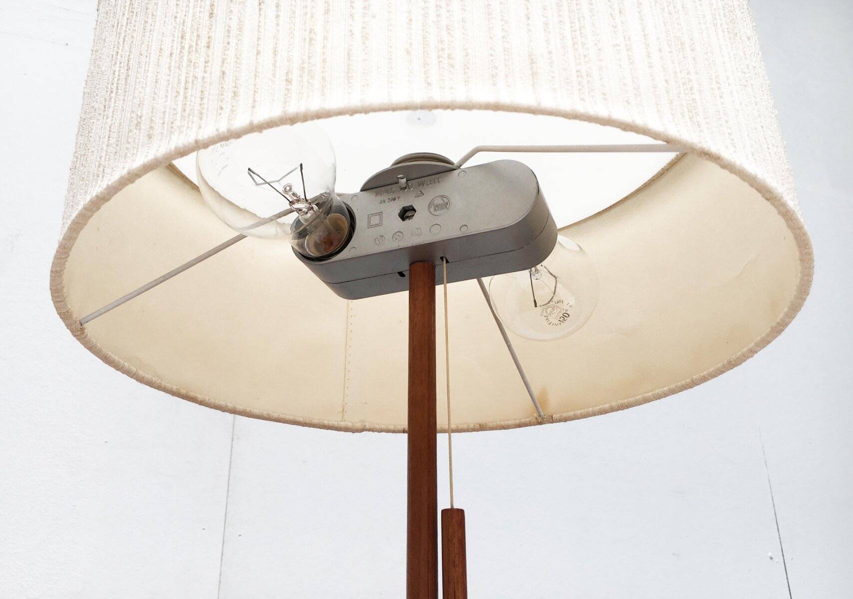 Teak table lamp type 25 mid-century by Temde