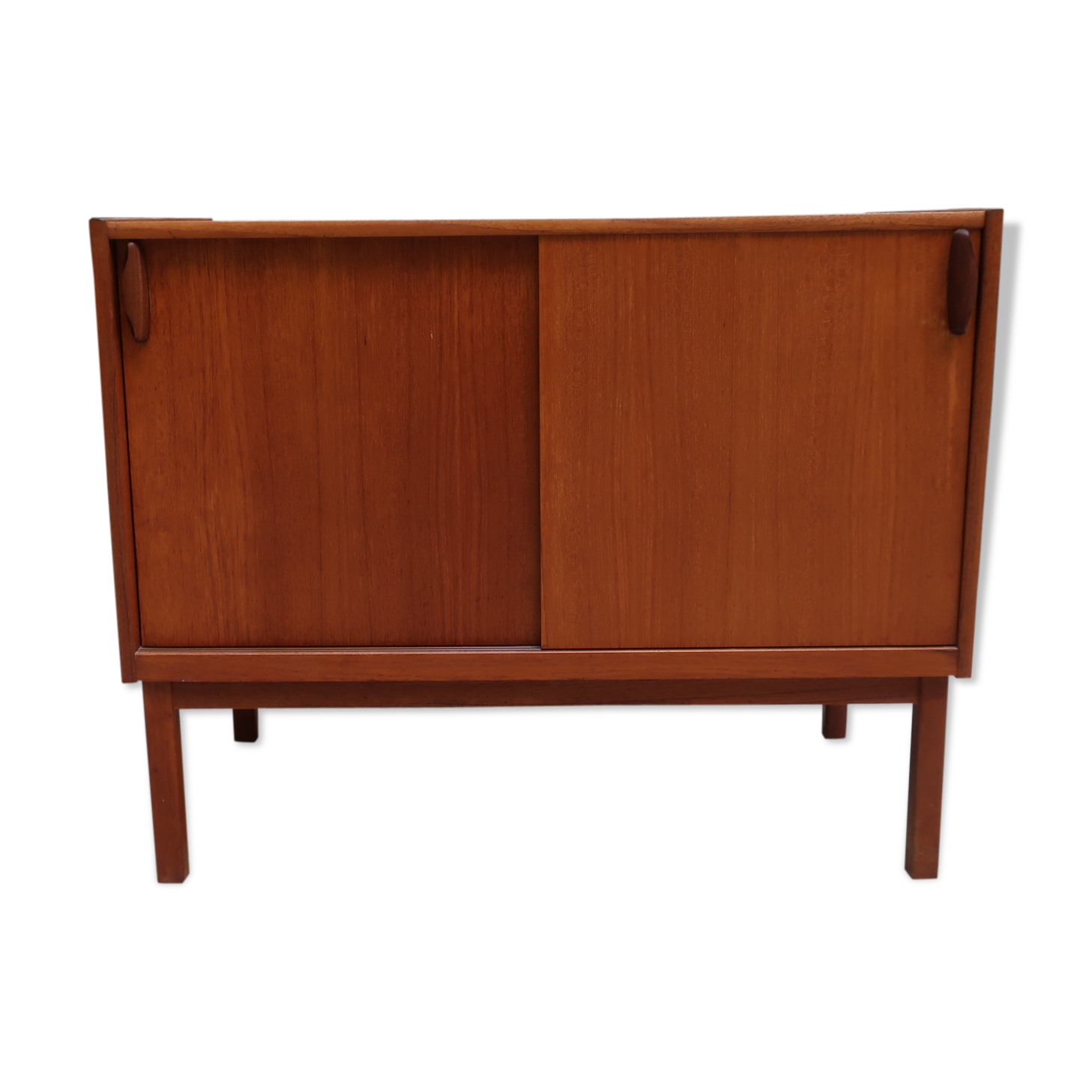 Two-door teak storage unit from the 1960s