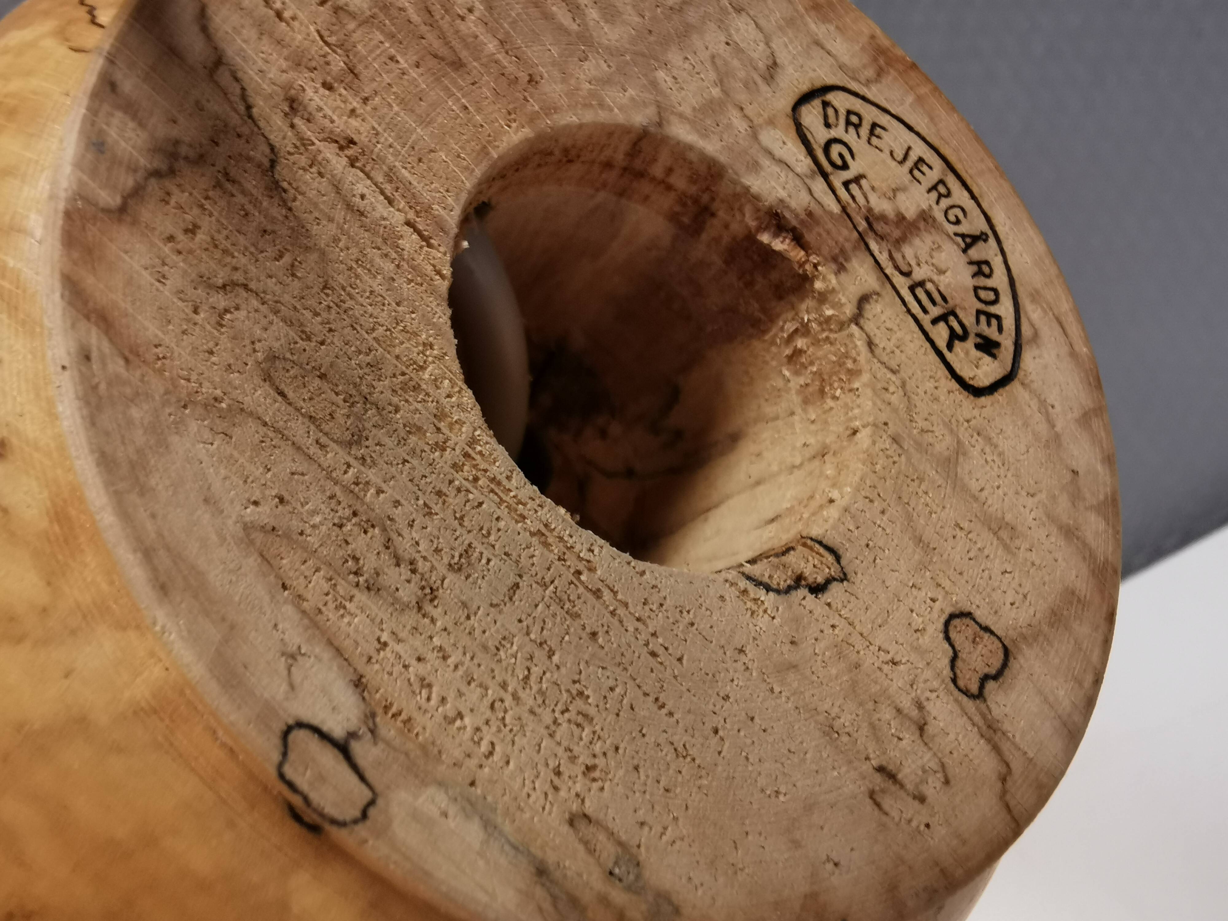 Danish lamp turned in pine wood with the most beautiful markings