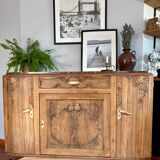 Buffet art deco en chêne massive