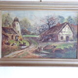 Tableau champetre signé
