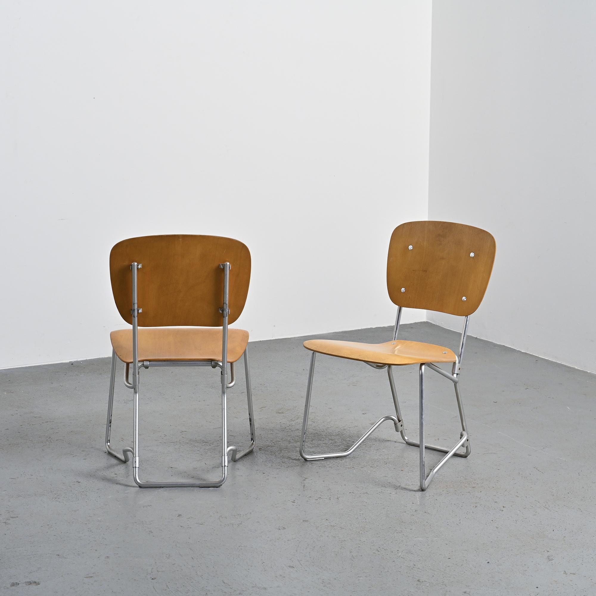 Pair of Alu-Flex chairs by Armin Wirth, circa 1965