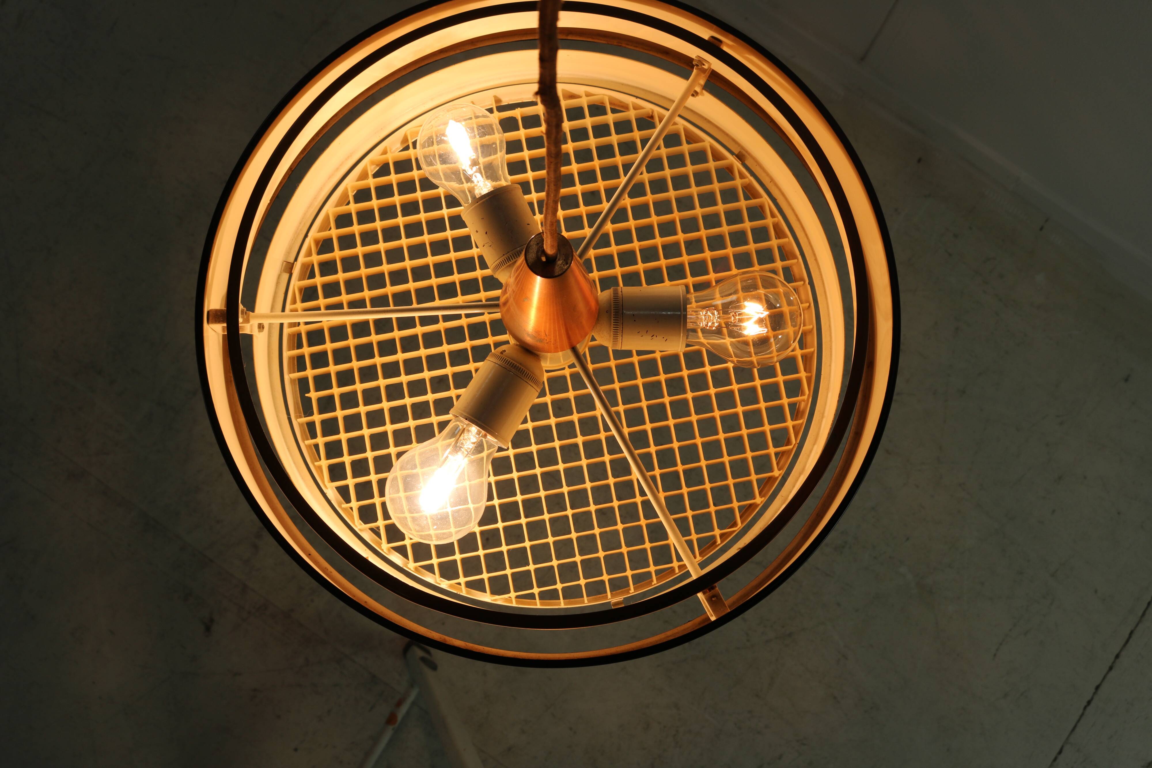 Sixties design copper pendant lighting for Hiemstra Evolux