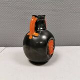 Vase in metallic glaze with orange details, Upsala Ekeby Sweden