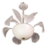Lustre de luxe Barovier & Toso, verre de Murano Pulegoso, années 1950