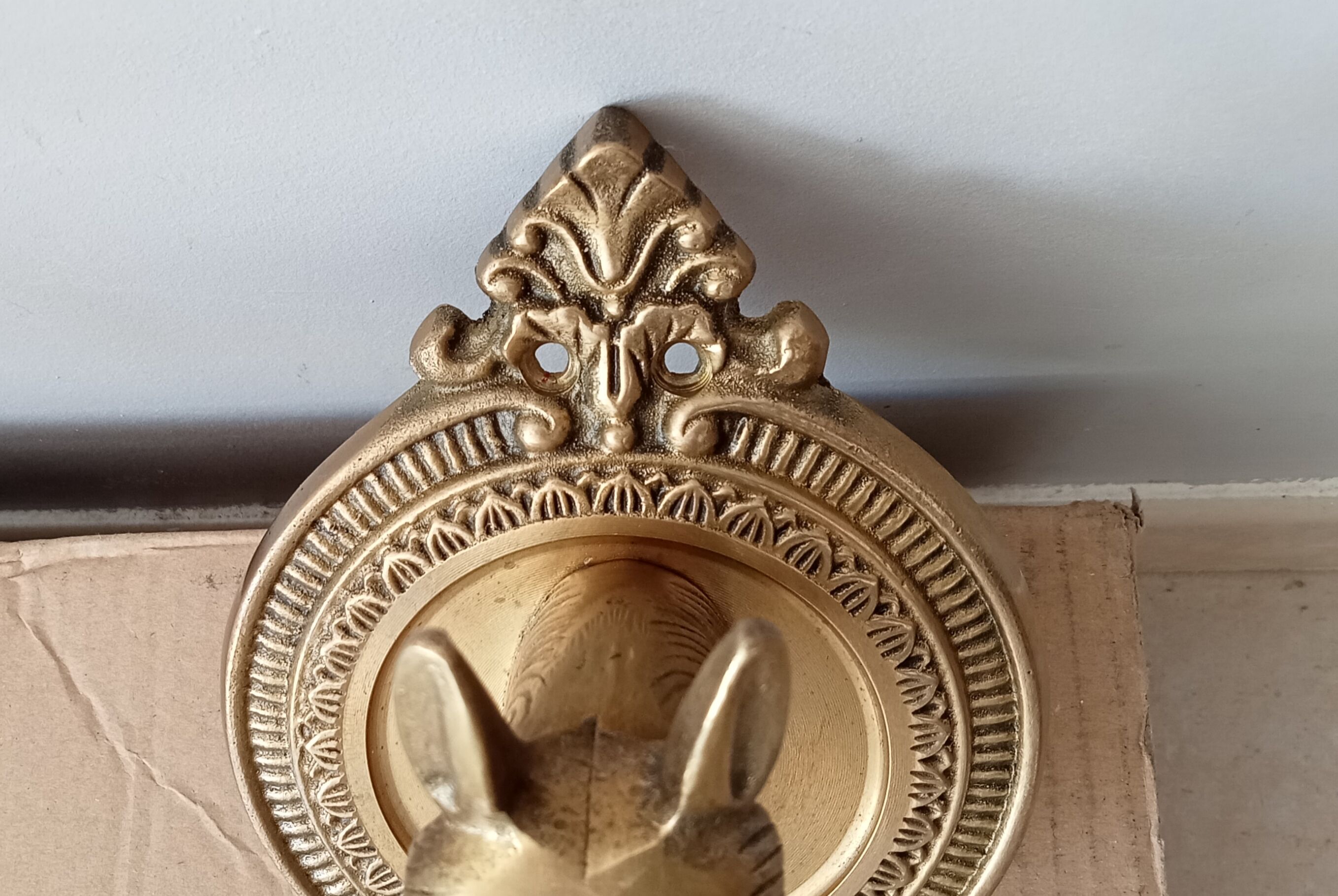 Coat rack in solid brass gilded 50s