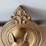 Coat rack in solid brass gilded 50s