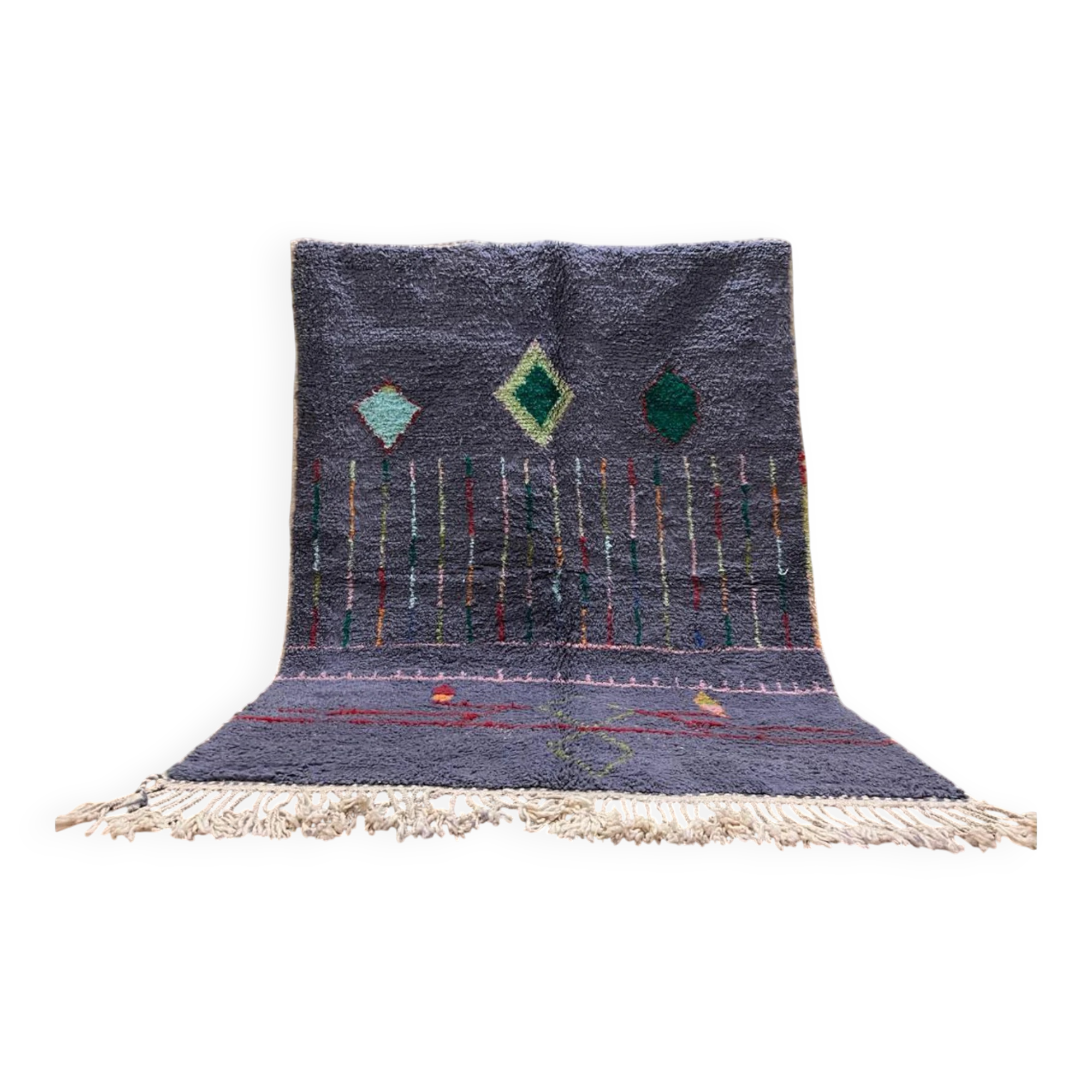 Handmade Berber rug in wool 3 x 2 m