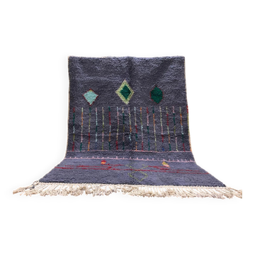 Handmade Berber rug in wool 3 x 2 m