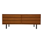 1960s vintage mid-century walnut low sideboard / credenza