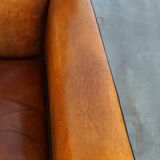 Sleek sheepskin Art Deco design armchair with beautiful details
