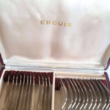 Fish set in silver metal Ercuis