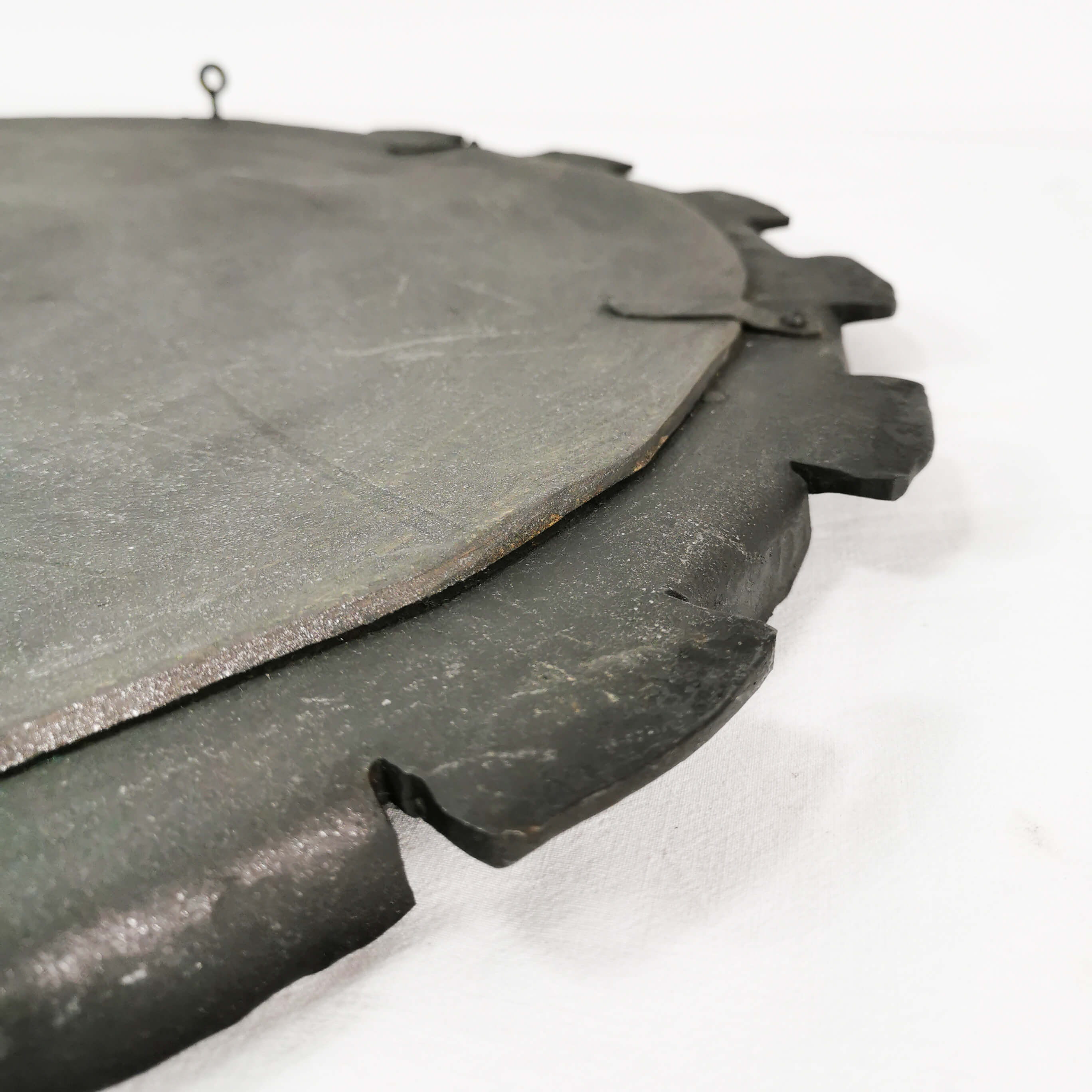 Brutalist wall mirror, Denmark, 1970s, 70 cm