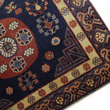 Handwoven antique wool khotan rug- 119x286cm