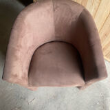 Fauteuil arrondi en velours